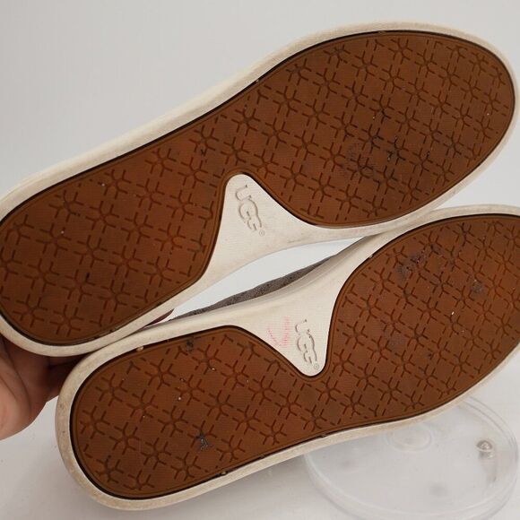 UGG Sammy Chevron Shoes Women's Size 7.5 Gray Slip On Casual Sneakers Flats - Picture 8 of 11